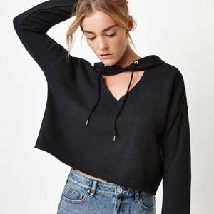 PACSUN cropped cut out hoodie